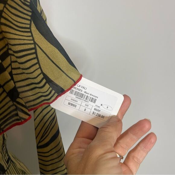 DE LA VALI JOSEPHINE LONG SLEEVE MAXI DRESS NWT Size 8 - Picture 4 of 10